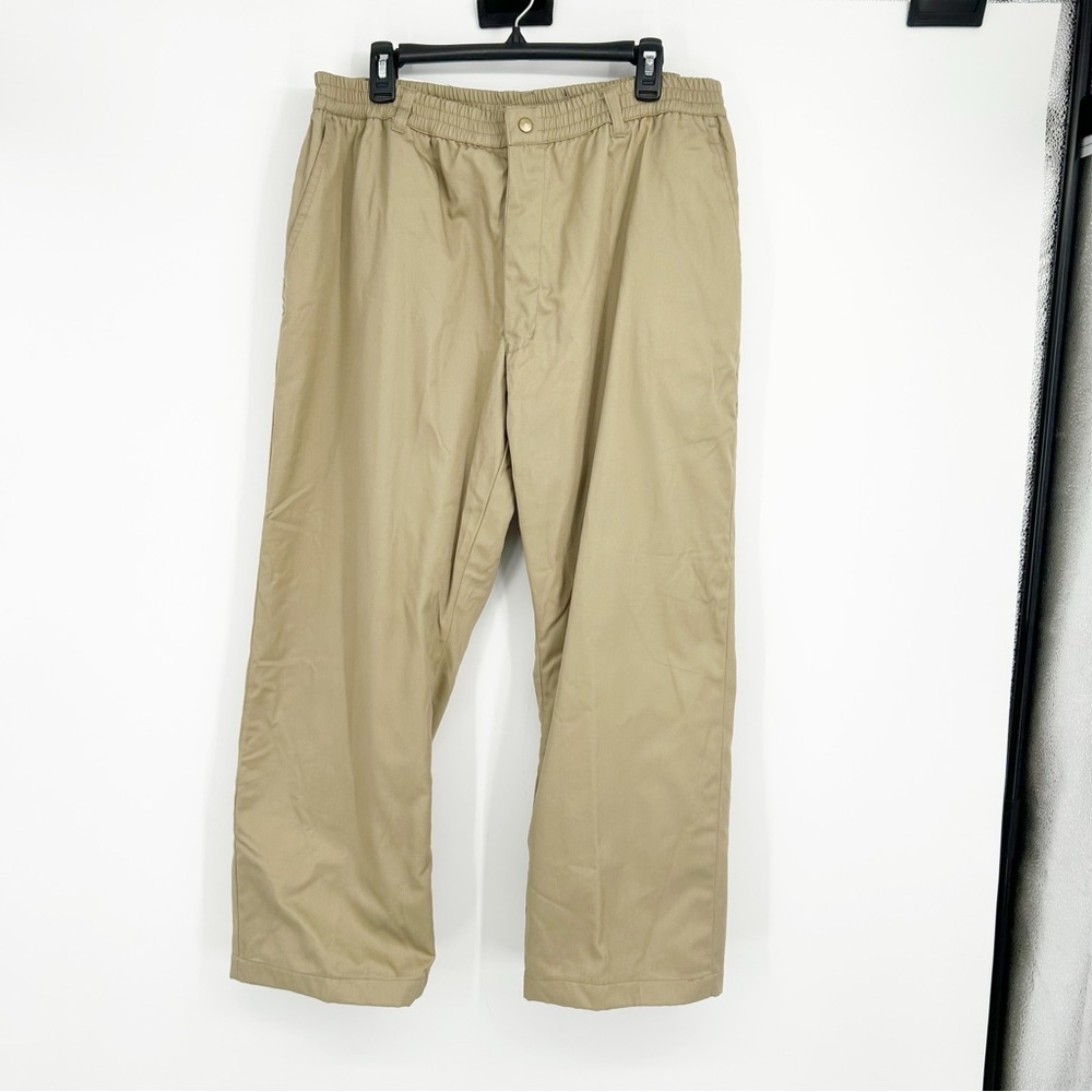 NWT Haband's Ice House Khaki Colored Flannel Lined Slacks Size 40L‎